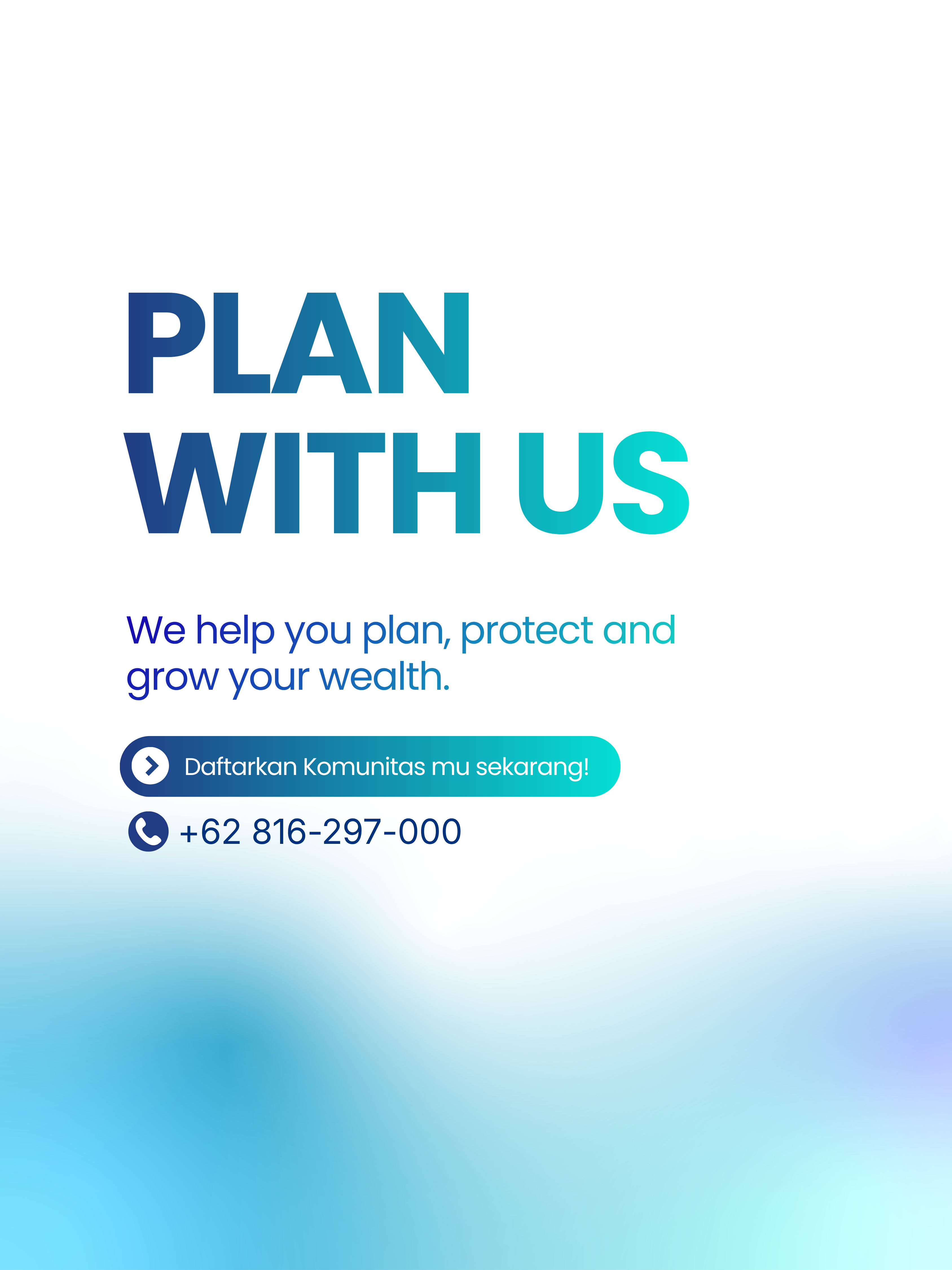 Penutup Plan With Us: daftarkan komunitas Anda sekarang.